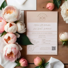 Boarding Passport Ticket Bestemming Bruiloft Kaart