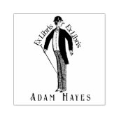 Boarding School Leraar Karakter Line Art Rubberstempel (Afrduk)