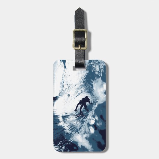 Boarding Trybe Tube, Hawaiian Surf Graphic Bagagelabel (Voorkant verticaal)