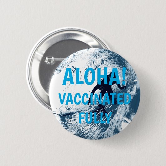 Boarding Trybe Tube, Hawaiian Surfer gevaccineerd Ronde Button 5,7 Cm (Voorkant /achterkant)