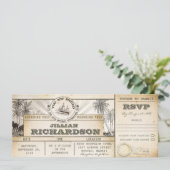 Boardingpass 40e verjaardag tickets - Uitnodiginge Kaart (Staand voorkant)