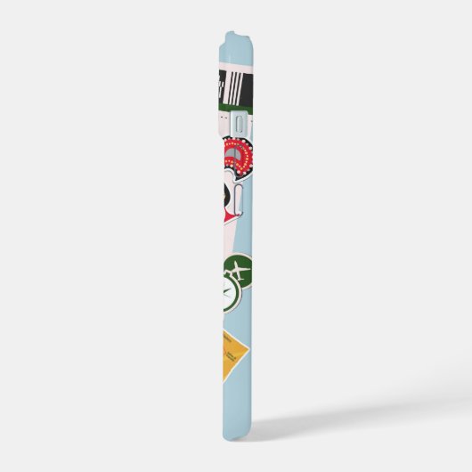 boardingpass van Lissabon iPhone 15 Case (Linkerkant)