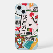 boardingpass van Lissabon iPhone 15 Case (Achterkant)