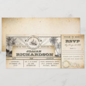 Boardingpass Verjaardagskaarten Voyage Nautical Kaart (Voorkant / Achterkant)