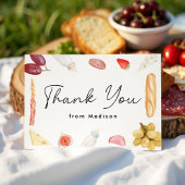 Boards and Bottles Charcuterie Baby Shower Bedankkaart