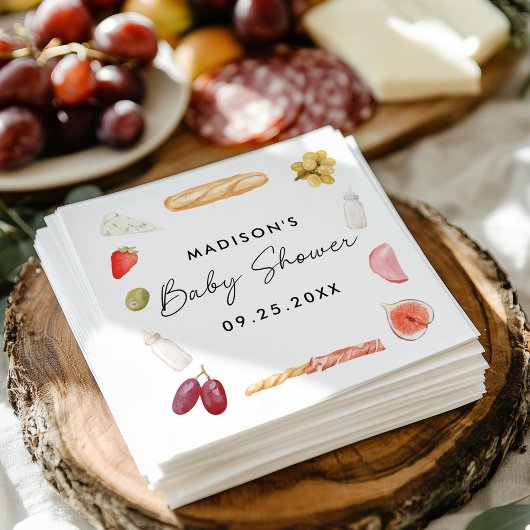 Boards and Bottles Charcuterie Baby Shower Servet