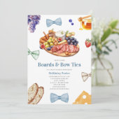 Boards & Bow Stropdassen Charcuterie Blue Boy Baby Kaart (Staand voorkant)