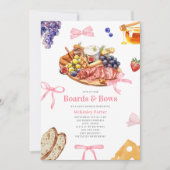 Boards & Bows Charcuterie Roze Meisje Baby shower Kaart (Voorkant)