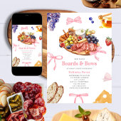 Boards & Bows Charcuterie Roze Meisje Baby shower Kaart