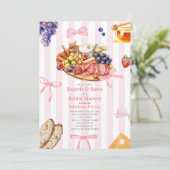 Boards & Bows Charcuterie Vrijgezellenfeest Kaart (Staand voorkant)