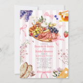 Boards & Bows Floral Charcuterie Vrijgezellenfeest Kaart (Voorkant)