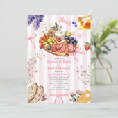 Boards & Bows Floral Charcuterie Vrijgezellenfeest Kaart (Staand voorkant)