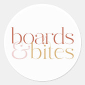 Boards en Bites Sticker - Wit (Voorkant)