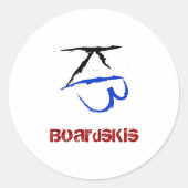 BoardsKis - Embleem Sticker (wit) (Voorkant)