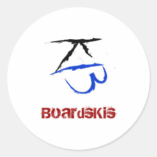 BoardsKis - Embleem Sticker (wit)