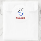 BoardsKis - Embleem Sticker (wit) (Tas)