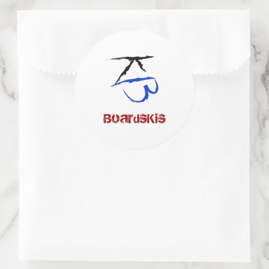 BoardsKis - Embleem Sticker (wit) (Tas)