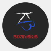 BoardsKis - Embleem Sticker (zwart) (Voorkant)