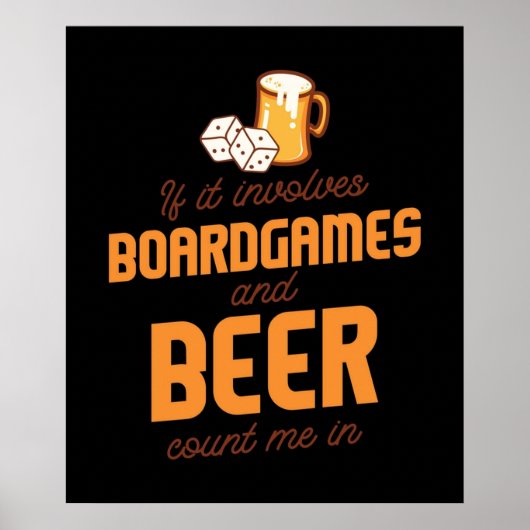 Boardspellen en Beer Poster (Voorkant)