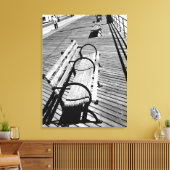 'Boardwalk Banken' Canvasprint met lijst Canvas Afdruk (Insitu (Woonkamer))
