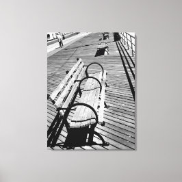 'Boardwalk Banken' Canvasprint met lijst Canvas Afdruk