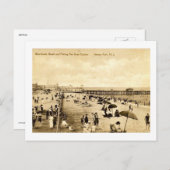 Boardwalk & Beach, Asbury Park, Vintage van New Je Briefkaart (Voorkant / Achterkant)