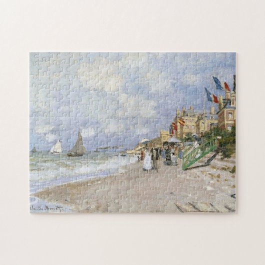 Boardwalk Beach in Trouville Monet Fine Art Legpuzzel (Horizontaal)