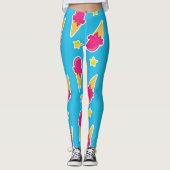 Boardwalk Bliss: Ice Cream & Stars Leggings (Voorkant)