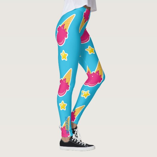 Boardwalk Bliss: Ice Cream & Stars Leggings (Rechts)