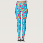Boardwalk Bliss: Ijsjes & Sterren Leggings (Voorkant)