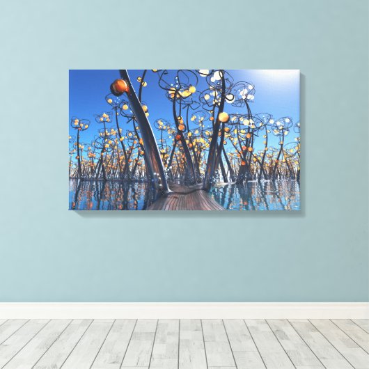 Boardwalk (dag) canvas afdruk (Insitu (Houten vloer))