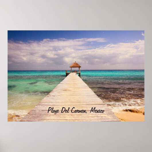 Boardwalk Dock in Playa del Carmen Poster (Voorkant)