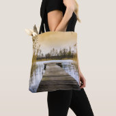 Boardwalk Dock on Ukraine River Tote Bag (Dichtbij)