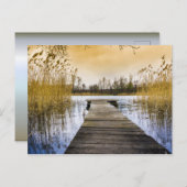 Boardwalk Dock op de Oekraïense rivier Briefkaart (Voorkant / Achterkant)