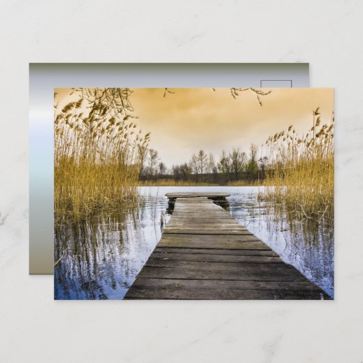 Boardwalk Dock op de Oekraïense rivier Briefkaart (Voorkant / Achterkant)