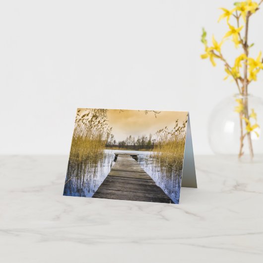 Boardwalk Dock op de Oekraïense rivier Kaart (Gele Bloem)