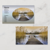 Boardwalk Dock op de Oekraïense rivier Visitekaartje (Voorkant / Achterkant)