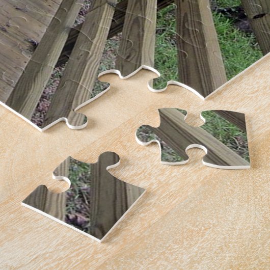 Boardwalk Door de Bossen gecreëerd als een Legpuzzel (Zijkant)