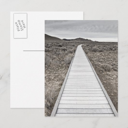 Boardwalk door de woestijn briefkaart (Voorkant / Achterkant)