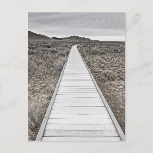 Boardwalk door de woestijn briefkaart (Voorkant)