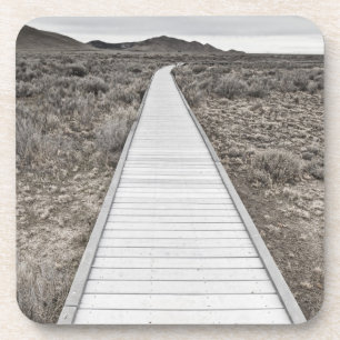 Boardwalk door de woestijn drankjes onderzetter