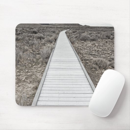 Boardwalk door de woestijn muismat (Met muis)