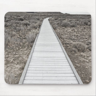 Boardwalk door de woestijn muismat