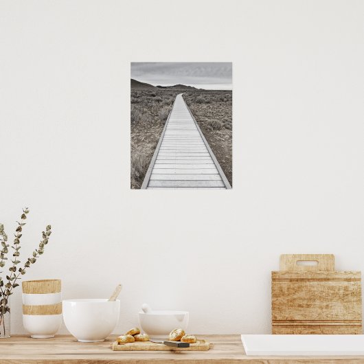 Boardwalk door de woestijn poster (Keuken)