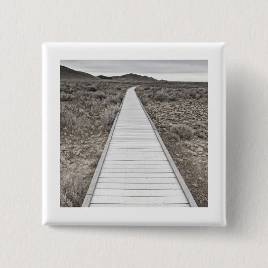 Boardwalk door de woestijn vierkante button 5,1 cm (Voorkant)