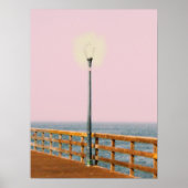 Boardwalk Lamppost Seal Beach Digital Art Poster (Voorkant)