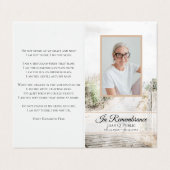 Boardwalk naar Beach Coastal Funeral Memorial Pray Visitekaartje (Buitenkant ongevouwen)