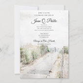 Boardwalk naar Beach Waterverf Viering van het lev Kaart (Voorkant)