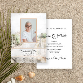 Boardwalk naar Beach Waterverf Viering van het lev Kaart