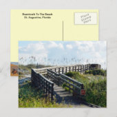 Boardwalk naar het strand briefkaart (Voorkant / Achterkant)
